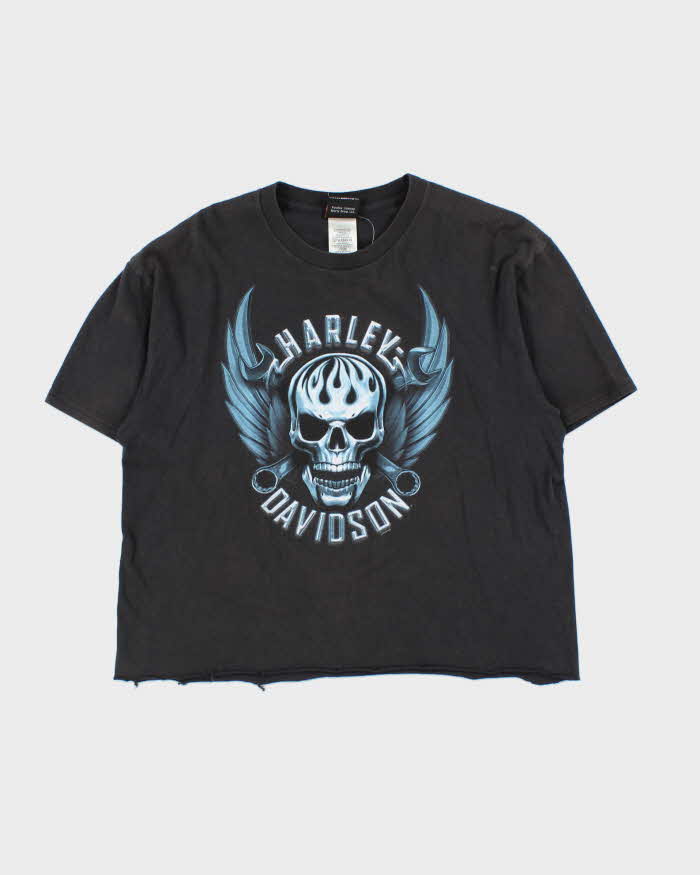 Vintage Harley Davidson Barnes Victoria Cropped Crewneck T-Shirt - L