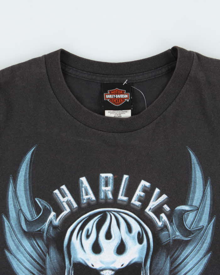 Vintage Harley Davidson Barnes Victoria Cropped Crewneck T-Shirt - L