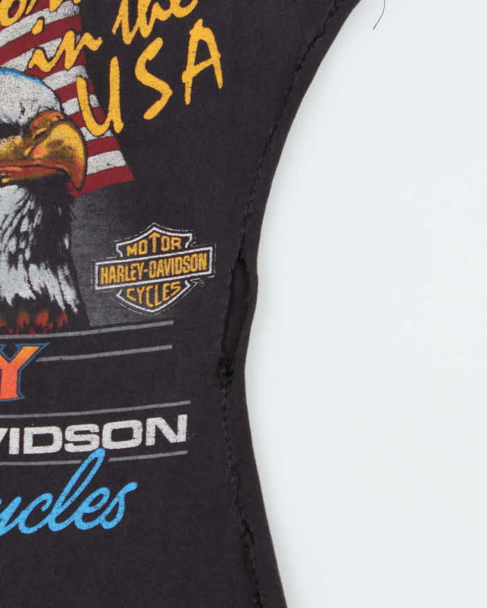 Vintage 1986 Harley Davidson FT. Wayne Customised Crewneck T-Shirt - XS