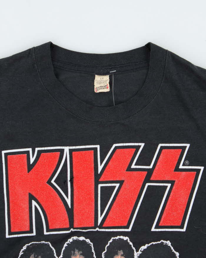 Vintage 1988 KISS 'Crazy Nights' Screen Stars Single Stitch Crewneck T-Shirt - L