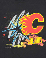 Vintage 1989 Calgary Flames NHL Single Stitch Crewneck T-Shirt - M