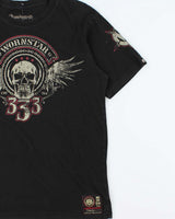 Vintage Y2K 00s Wornstar USA Crewneck Biker T-Shirt - L