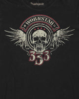 Vintage Y2K 00s Wornstar USA Crewneck Biker T-Shirt - L