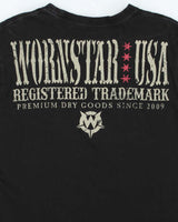 Vintage Y2K 00s Wornstar USA Crewneck Biker T-Shirt - L