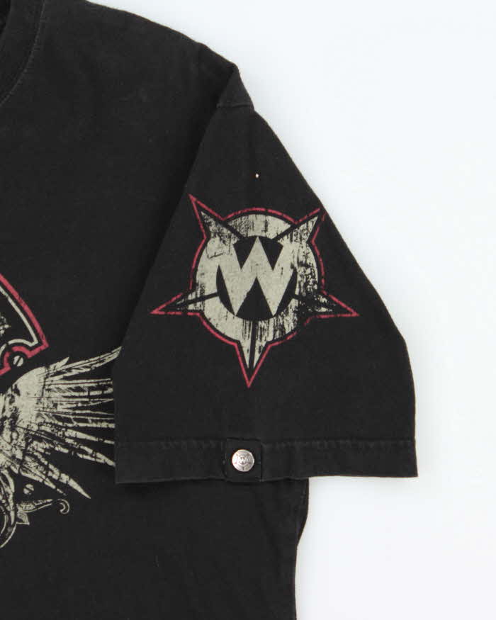 Vintage Y2K 00s Wornstar USA Crewneck Biker T-Shirt - L
