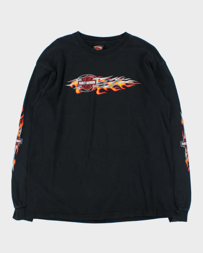 Vintage Y2K 2003 Harley Davidson Flame Long Sleeve T-shirt - XL