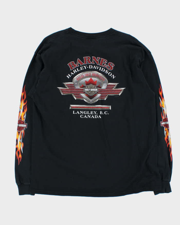 Vintage Y2K 2003 Harley Davidson Flame Long Sleeve T-shirt - XL