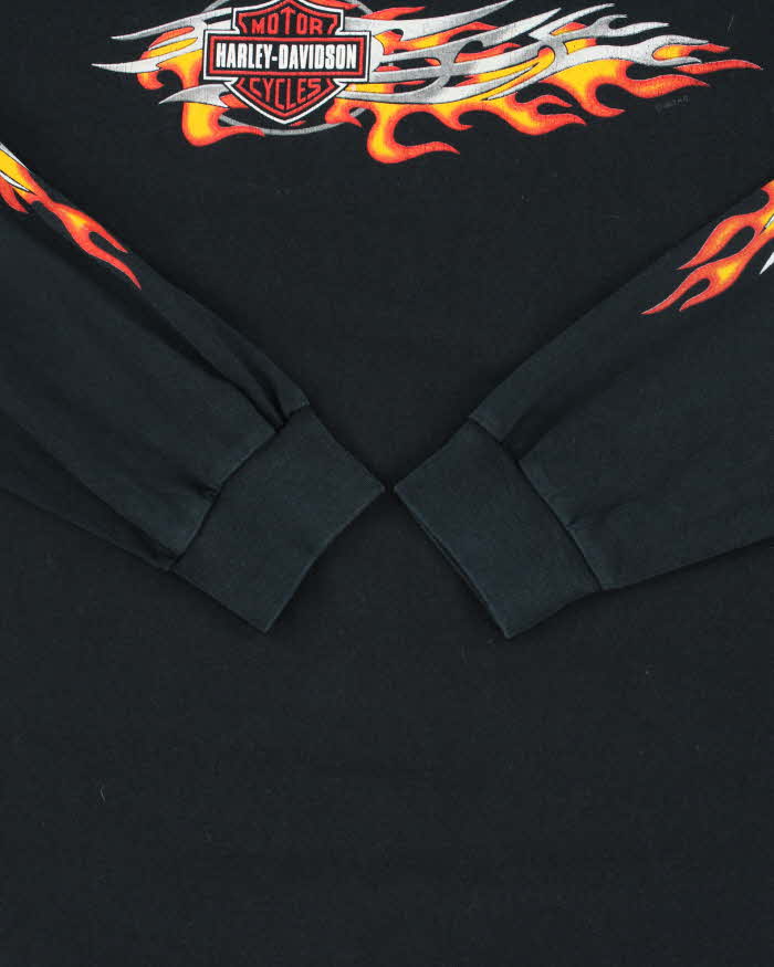 Vintage Y2K 2003 Harley Davidson Flame Long Sleeve T-shirt - XL
