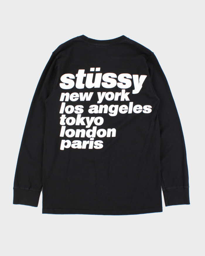 Vintage Stussy Graphic Long Sleeve T-shirt - S