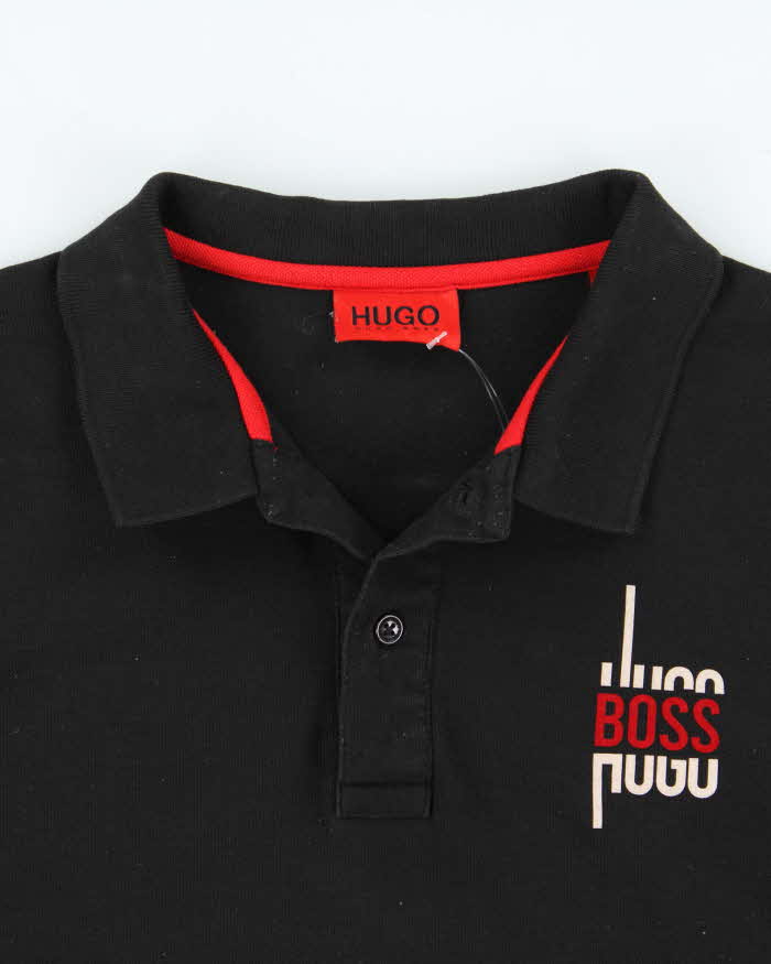 Vintage 00s Hugo Boss Long Sleeve Polo Shirt - L