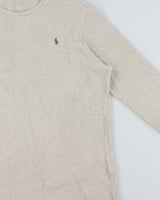 Vintage Polo Ralph Lauren Classic Fit Long Sleeve Waffle T-Shirt - XXL