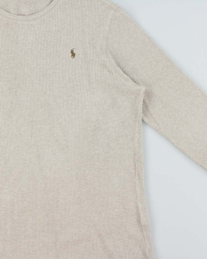 Vintage Polo Ralph Lauren Classic Fit Long Sleeve Waffle T-Shirt - XXL