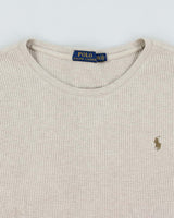 Vintage Polo Ralph Lauren Classic Fit Long Sleeve Waffle T-Shirt - XXL