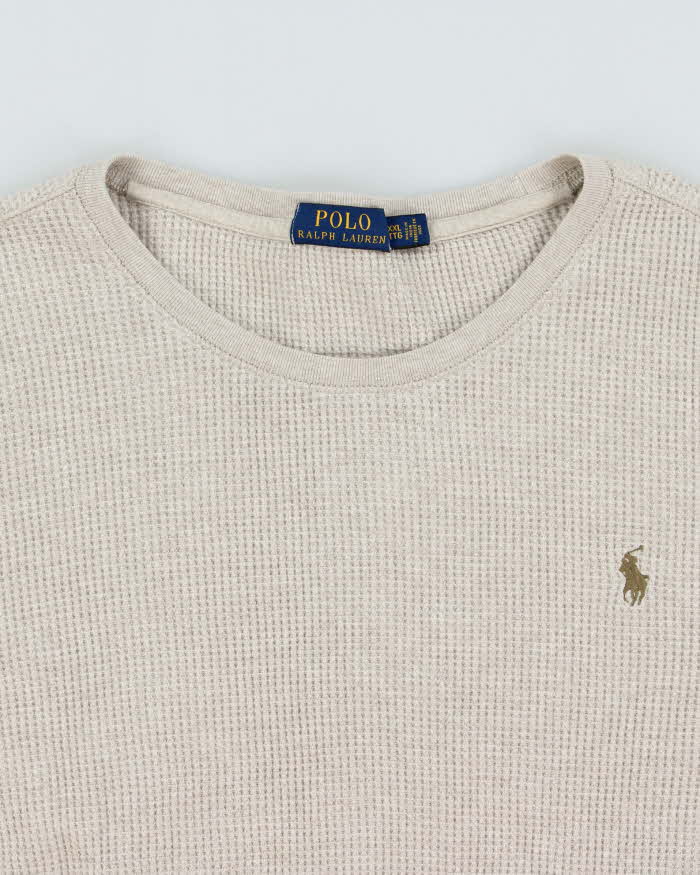 Vintage Polo Ralph Lauren Classic Fit Long Sleeve Waffle T-Shirt - XXL