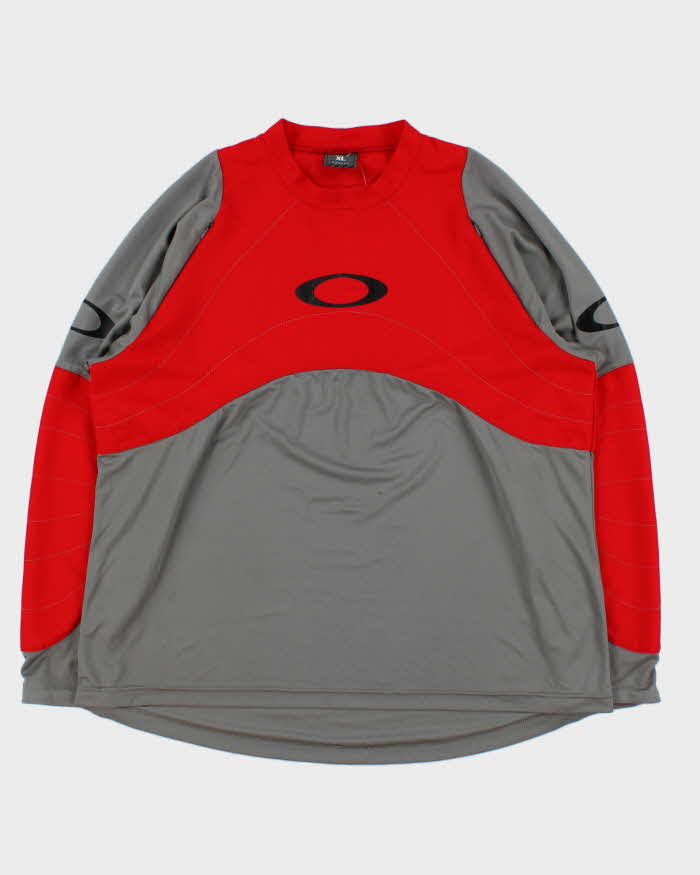 Vintage Y2K 00s Oakley Two-Tone Long Sleeve Active T-Shirt - XL