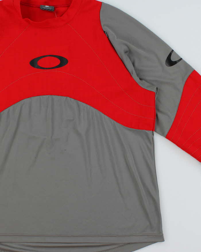 Vintage Y2K 00s Oakley Two-Tone Long Sleeve Active T-Shirt - XL