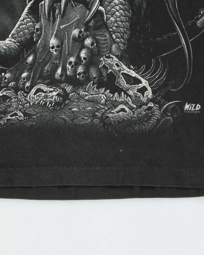 Vintage 1990s Wild Single Stitch Dragon Crewneck T-Shirt - M