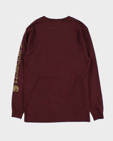 Vintage Carhartt Logo Loose Fit Long Sleeve Crewneck T-Shirt - S