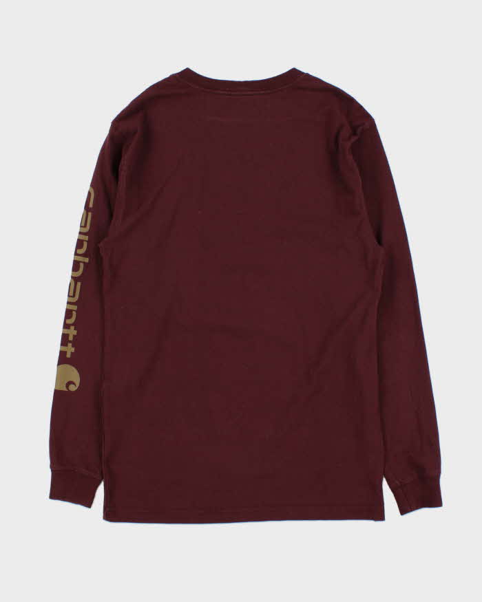 Vintage Carhartt Logo Loose Fit Long Sleeve Crewneck T-Shirt - S