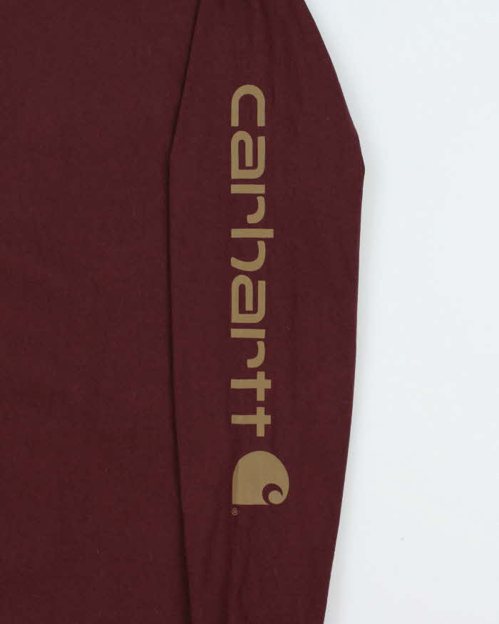 Vintage Carhartt Logo Loose Fit Long Sleeve Crewneck T-Shirt - S