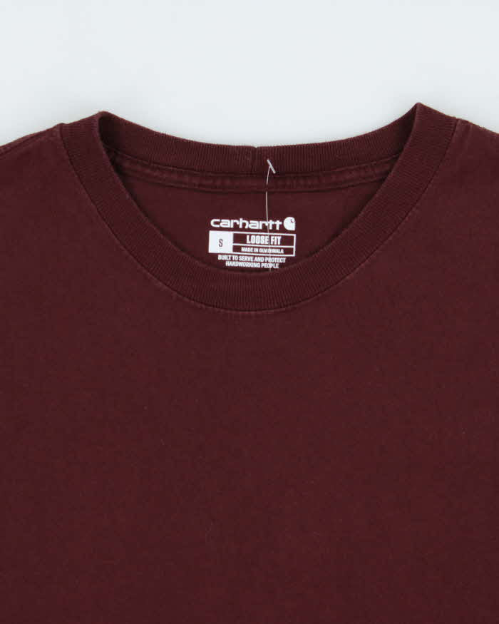 Vintage Carhartt Logo Loose Fit Long Sleeve Crewneck T-Shirt - S