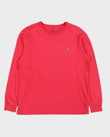 Vintage Polo Ralph Lauren Fuchsia Long Sleeve Crewneck T-Shirt - M