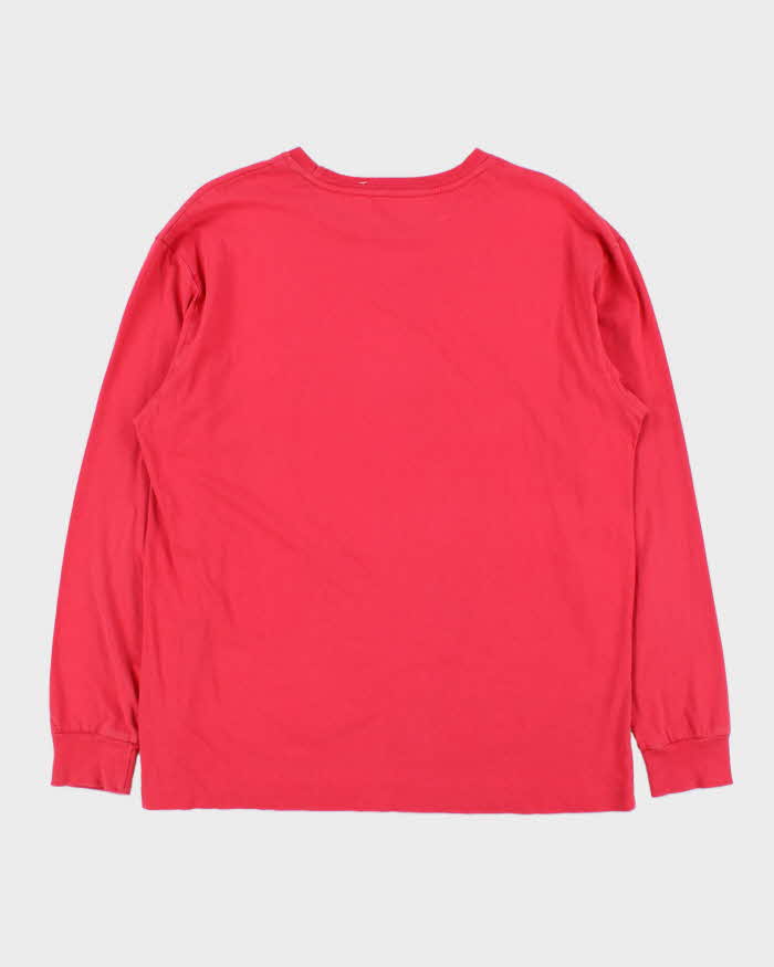 Vintage Polo Ralph Lauren Fuchsia Long Sleeve Crewneck T-Shirt - M