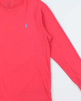 Vintage Polo Ralph Lauren Fuchsia Long Sleeve Crewneck T-Shirt - M