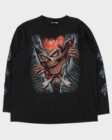 Vintage Y2K 00s The Roxx 'Power Plus' Skeleton Long Sleeve Crewneck T-Shirt - XXL