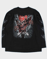 Vintage Y2K 00s The Roxx 'Power Plus' Skeleton Long Sleeve Crewneck T-Shirt - XXL