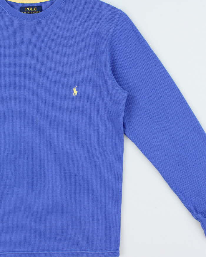 Vintage Polo Ralph Lauren Long Sleeve Crewneck Waffle T-Shirt - S
