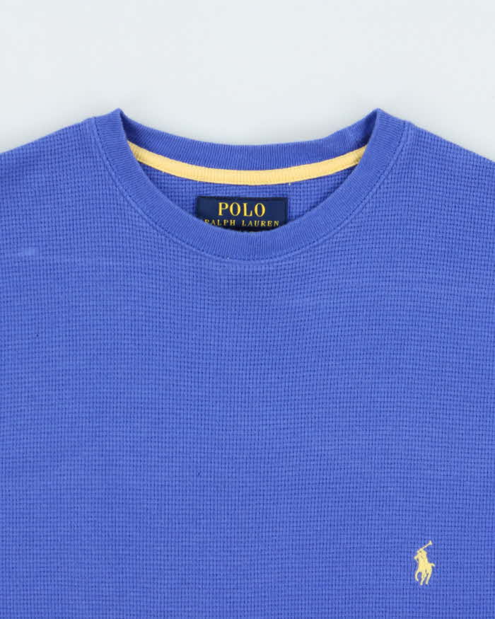 Vintage Polo Ralph Lauren Long Sleeve Crewneck Waffle T-Shirt - S