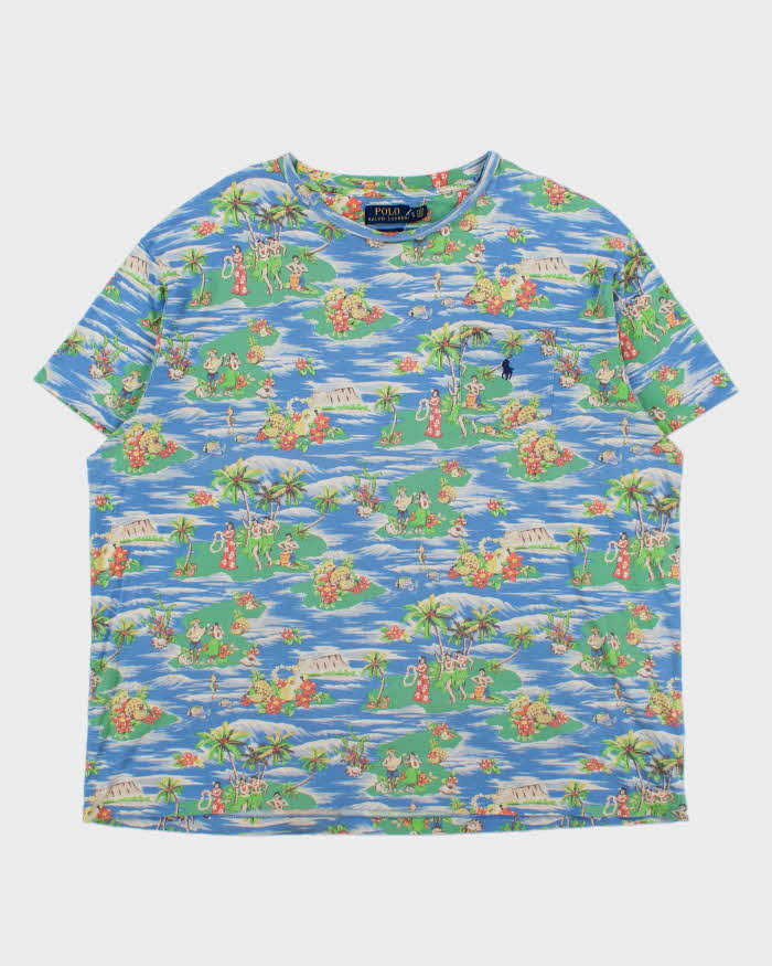 Vintage Polo Ralph Lauren Hawaiian Classic Fit Crewneck Pocket T-Shirt - XL