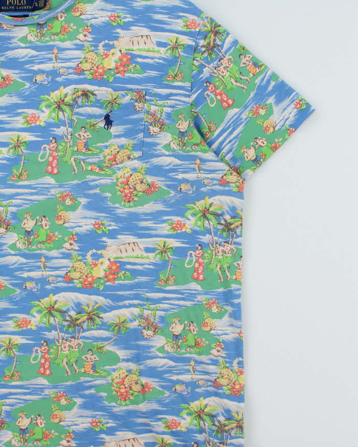 Vintage Polo Ralph Lauren Hawaiian Classic Fit Crewneck Pocket T-Shirt - XL