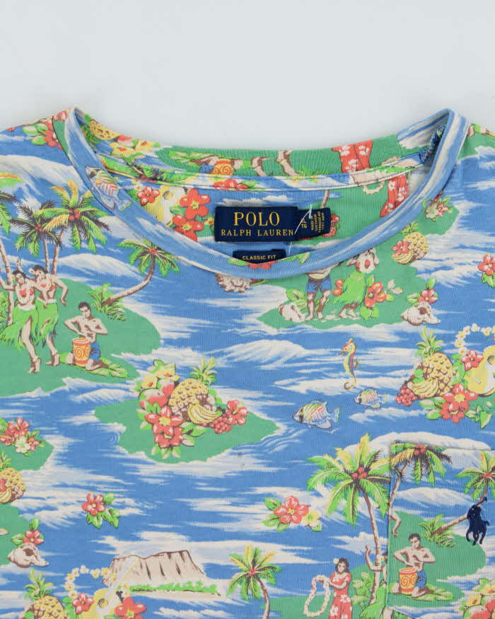 Vintage Polo Ralph Lauren Hawaiian Classic Fit Crewneck Pocket T-Shirt - XL