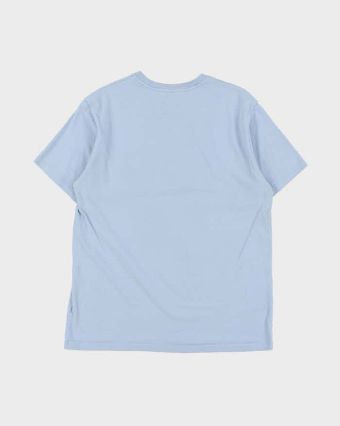 Vintage Y2K 00s Lee Baby Blue Logo Crewneck T-Shirt - M