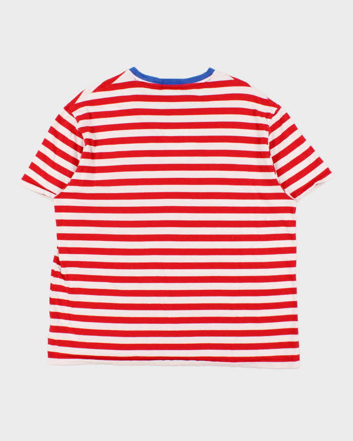 Vintage Polo Ralph Lauren Striped Classic Fit Crewneck Pocket T-Shirt - L