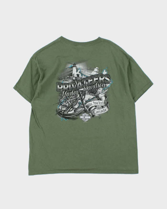 Vintage Harley Davidson Privateers Khaki Crewneck T-Shirt - L
