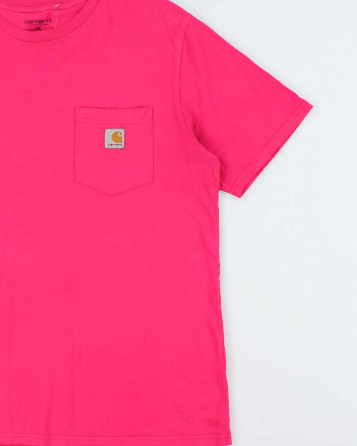 Vintage Carhartt Hot Pink Crewneck Pocket T-Shirt - XL
