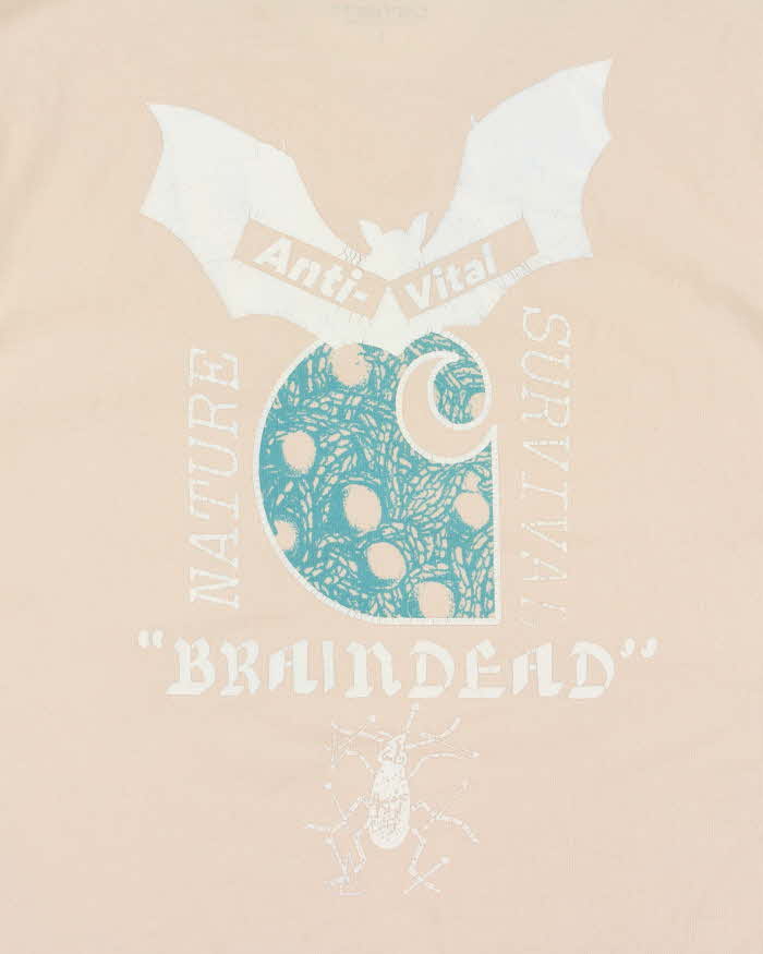 Vintage Carhartt WIP x Brain Dead Anti Viral Crewneck Pocket T-Shirt - L