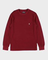 Vintage Polo Ralph Lauren Long Sleeve Crewneck Waffle T-Shirt - M