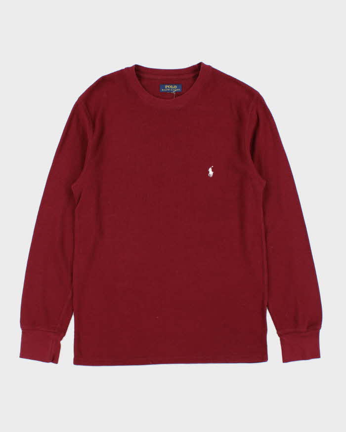 Vintage Polo Ralph Lauren Long Sleeve Crewneck Waffle T-Shirt - M