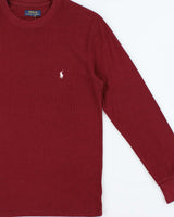 Vintage Polo Ralph Lauren Long Sleeve Crewneck Waffle T-Shirt - M