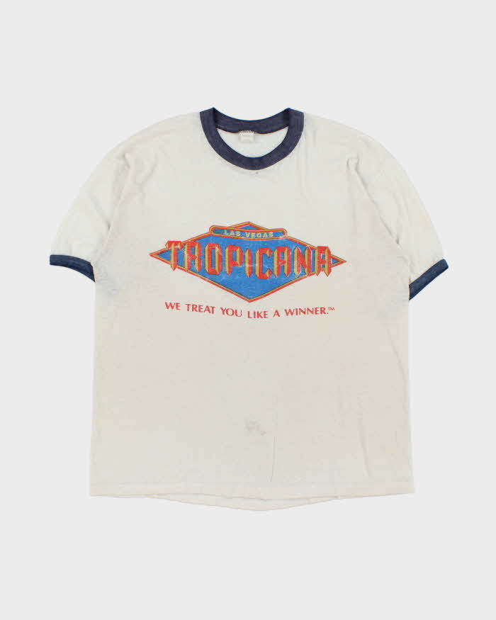 Vintage 1970s Las Vegas Tropicana Distressed Single Stitch Crewneck T-Shirt - M