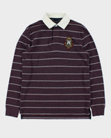 Vintage Y2K 00s Tommy Hilfiger Striped Long Sleeve Rugby Shirt - M