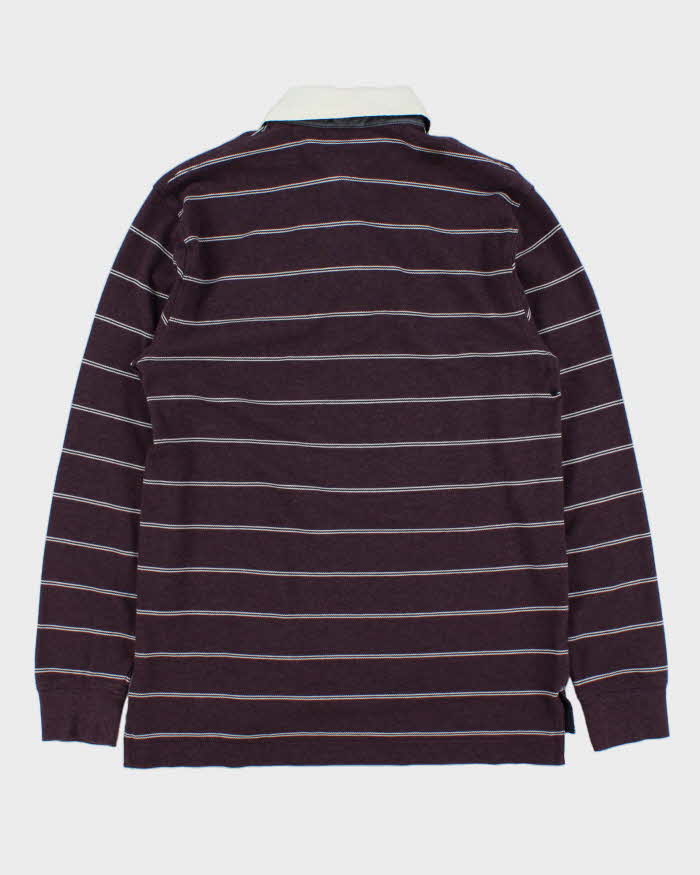 Vintage Y2K 00s Tommy Hilfiger Striped Long Sleeve Rugby Shirt - M