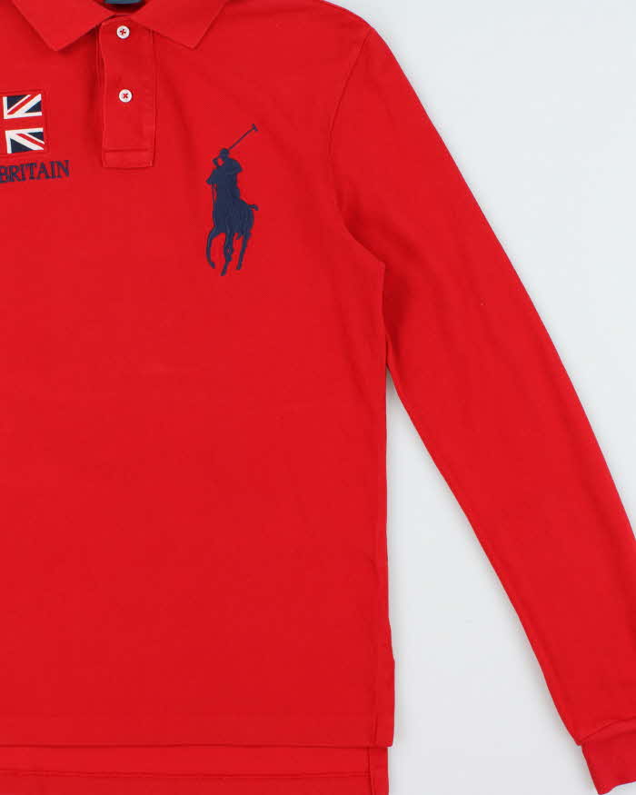 Vintage Y2K 00s Polo Ralph Lauren Big Pony GB Long Sleeve Polo
