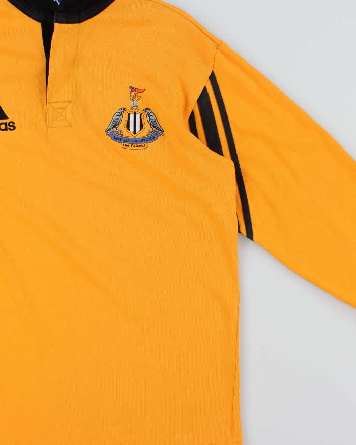 Vintage 2000 Adidas Newcastle Falcons RFC Away Long Sleeve Rugby Shirt - M