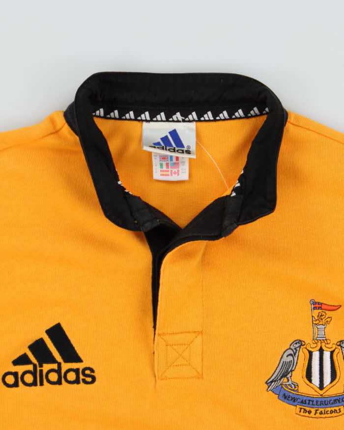 Vintage 2000 Adidas Newcastle Falcons RFC Away Long Sleeve Rugby Shirt - M