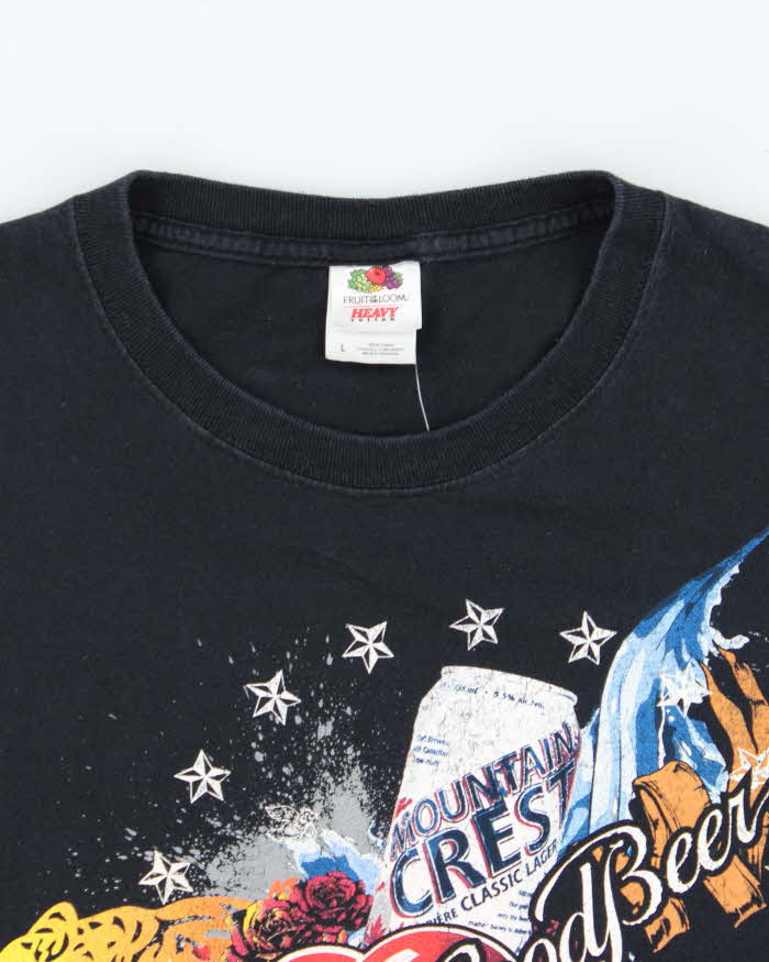 Vintage Y2K 00s Beer Graphic Heavyweight Crewneck T-Shirt - L
